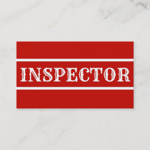 Visitenkarte des Inspektors