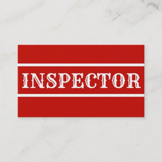 Visitenkarte des Inspektors (Vorderseite)