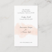 Visitenkarte des Kronleuchter Wasserfarbe Designer (Rückseite)