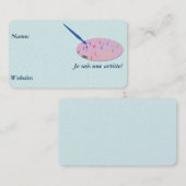 Visitenkarte des Künstlers (Vorne/Hinten)