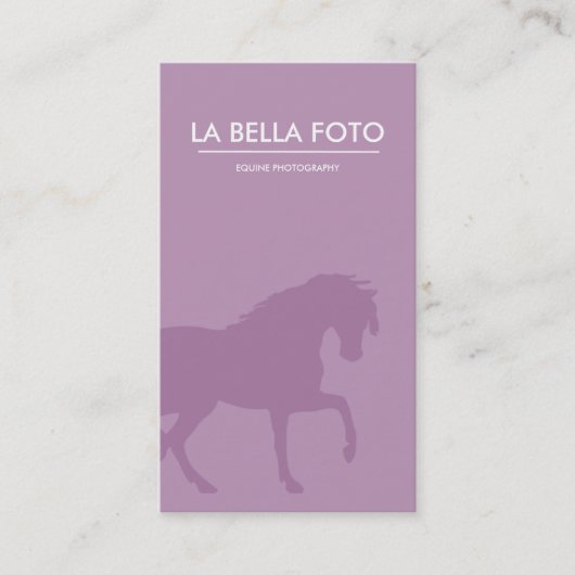 Visitenkarte des Landwirts, Visitenkarte des Pferd (Vorderseite)