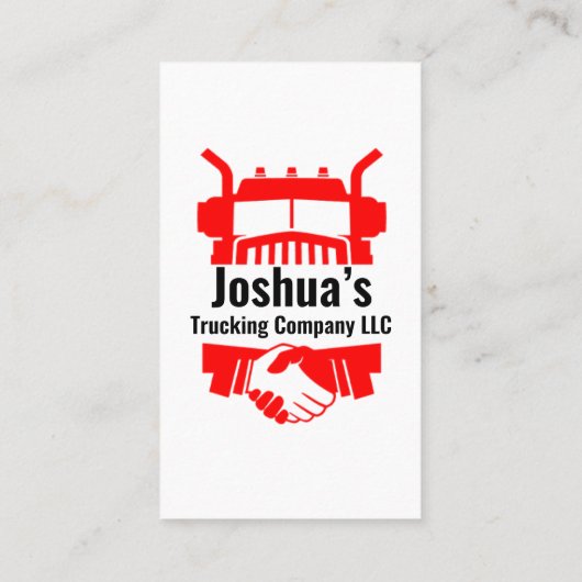 Visitenkarte des LKW-Unternehmens (Rückseite)