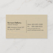 Visitenkarte des Milchbetriebs (Rückseite)