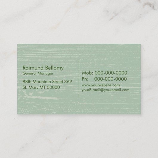 Visitenkarte des Milchbetriebs (Rückseite)