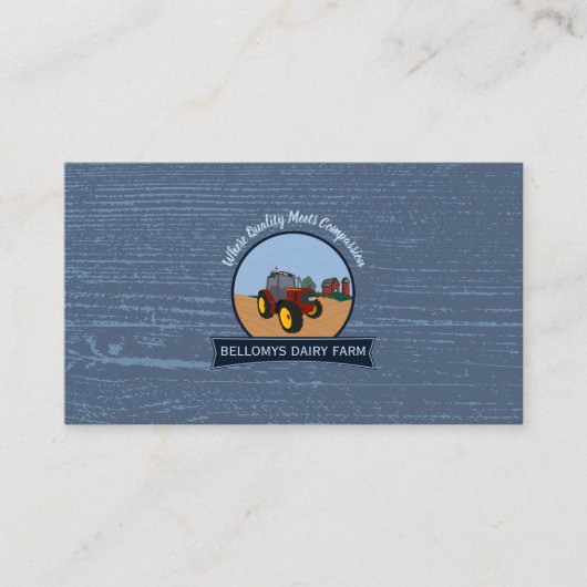 Visitenkarte des Milchbetriebs (Vorderseite)