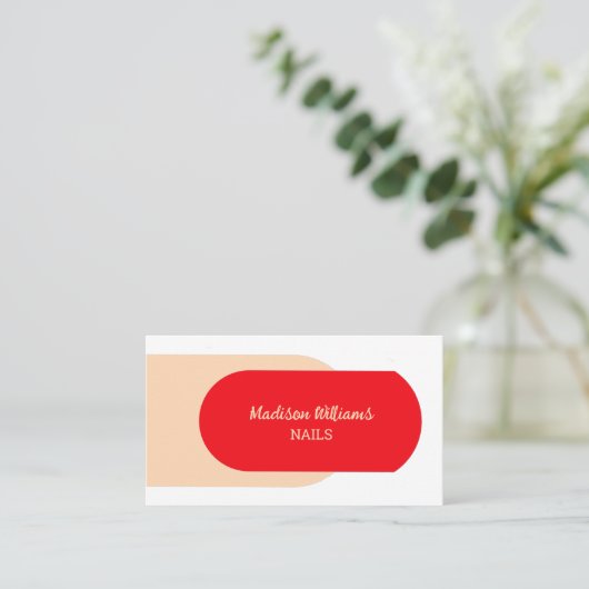 Visitenkarte des Nageltechnikers (Stehend Vorderseite)