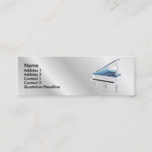 Visitenkarte des Pianos (Vorderseite)