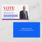 Visitenkarte des Politischen Büros (Vorne/Hinten)