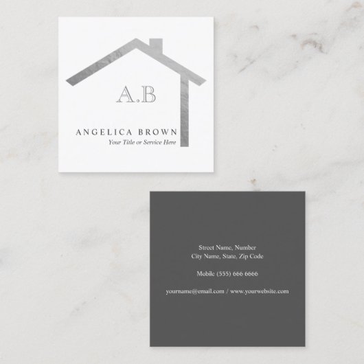 Visitenkarte des realen Anwesens (Vorne/Hinten)