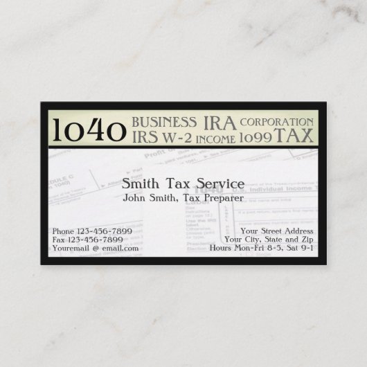 Visitenkarte des Rechnungsführers (Vorderseite)