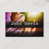 Visitenkarte des Saxophone Instructors (Rückseite)