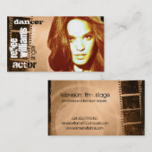 Visitenkarte des Schauspielers (Kontakt zur Anpass (Vorne/Hinten)