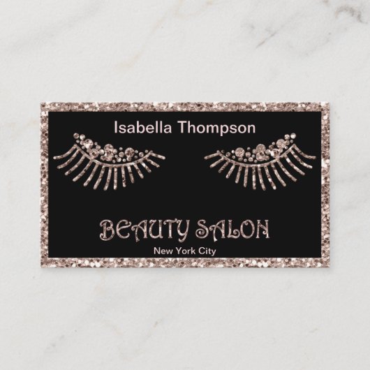 Visitenkarte des Schönheitssalons (Vorderseite)