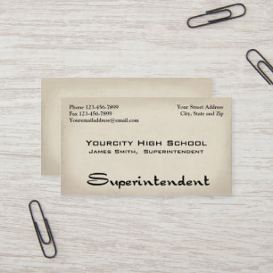 Visitenkarte des Superintendenten