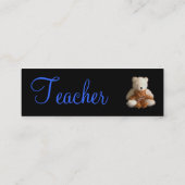 Visitenkarte des Teddy-Bärn-Lehrer-I - (Rückseite)