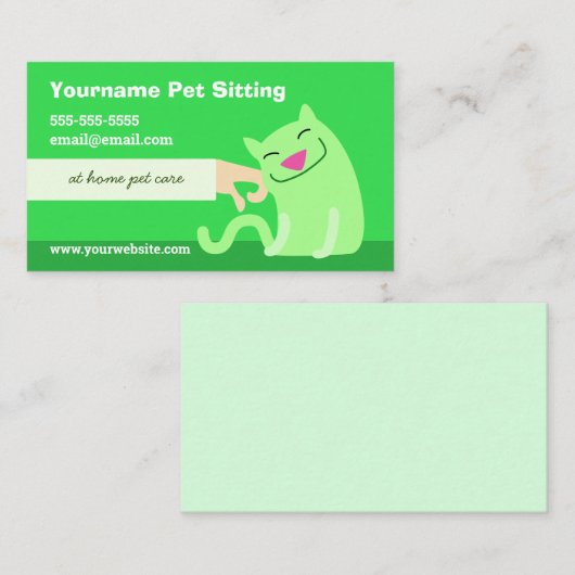 Visitenkarte des Tierarztes mit Cat (Vorne/Hinten)