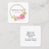 Visitenkarte des Waxchirurgen (Vorne/Hinten)