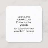 Visitenkarte des Waxchirurgen (Rückseite)