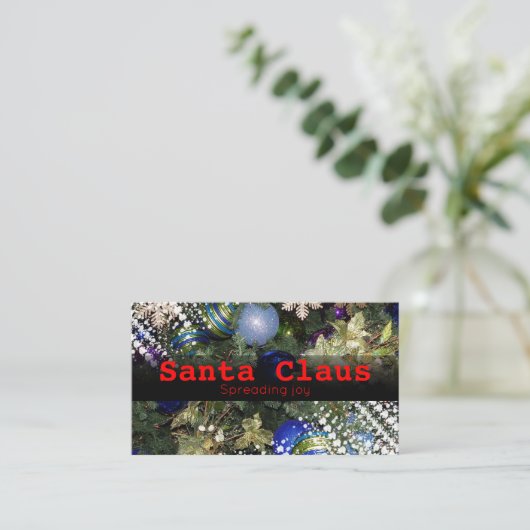 Visitenkarte des Weihnachtsmannes oder beruflich (Stehend Vorderseite)