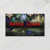 Visitenkarte des Weihnachtsmannes oder beruflich (Rückseite)