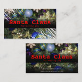 Visitenkarte des Weihnachtsmannes oder beruflich (Vorne/Hinten)