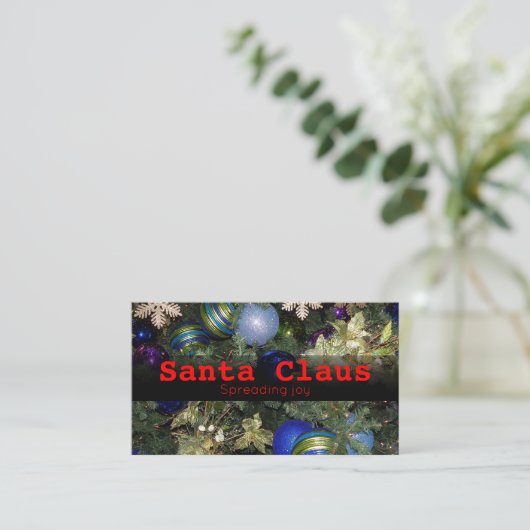 Visitenkarte des Weihnachtsmannes oder beruflich (Stehend Vorderseite)