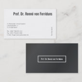 Visitenkarte dezent alu (Vorne/Hinten)