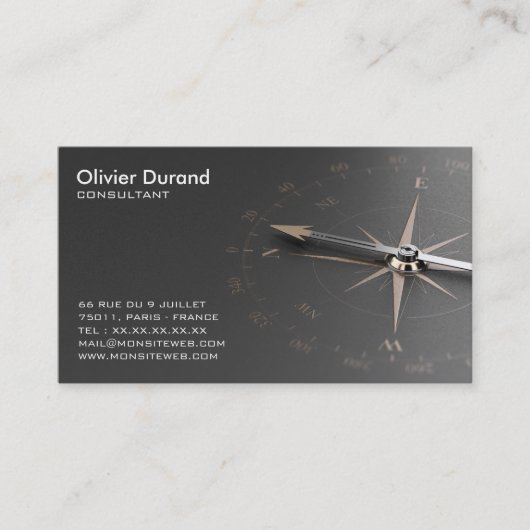 Visitenkarte. Dienstleistungen Visitenkarte (Vorderseite)