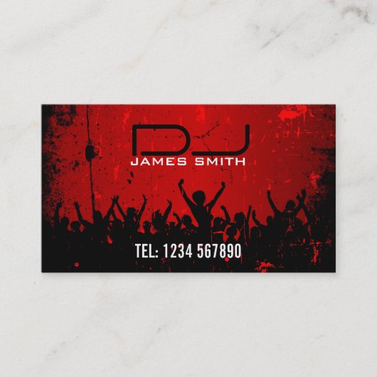 Visitenkarte DJ (Vorderseite)