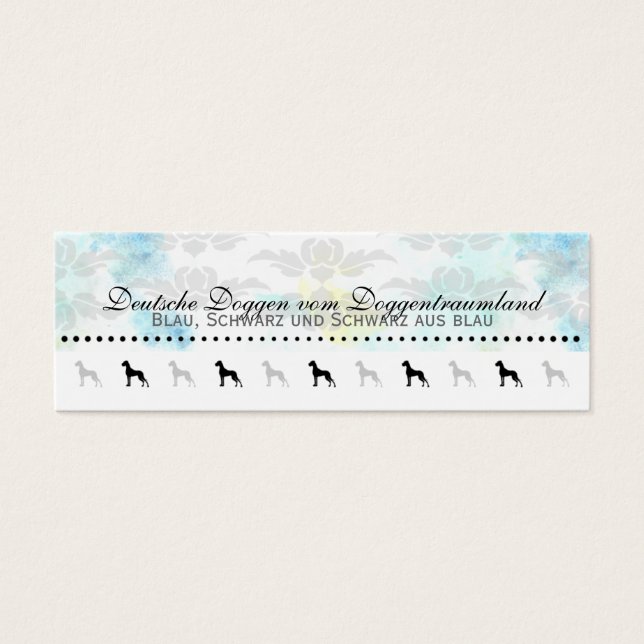 Visitenkarte Dogge (Vorderseite)