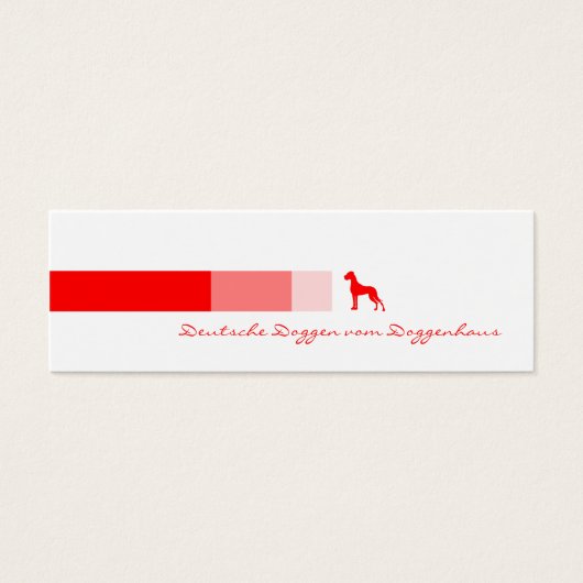 Visitenkarte Dogge (Vorderseite)