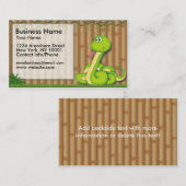 Visitenkarte-Dschungel-Spaß-grüne Schlange Visitenkarte (Vorne/Hinten)