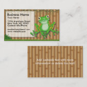 Visitenkarte-Dschungel-Spaß-grüner Frosch Visitenkarte (Vorne/Hinten)