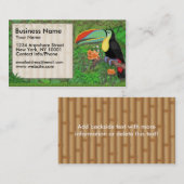 Visitenkarte-Dschungel-Spaß Toucan Vogel Visitenkarte (Vorne/Hinten)