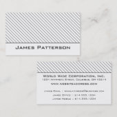 Visitenkarte:: Dünnes Schwarzes Stripes Visitenkarte (Vorne/Hinten)