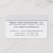 Visitenkarte:: Dünnes Schwarzes Stripes Visitenkarte (Rückseite)