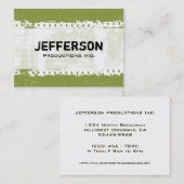 Visitenkarte Earthy Green Grunge Large Company (Vorne/Hinten)