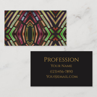 Visitenkarte Einfach Minimal Schwarz und Gold Text