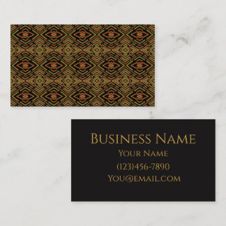 Visitenkarte Einfach Minimal Schwarz und Gold Text