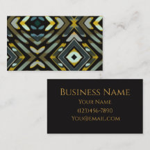 Visitenkarte Einfach Minimal Schwarz und Gold Text