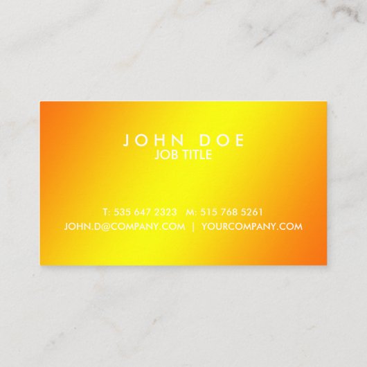 Visitenkarte || einfaches || modern (Rückseite)