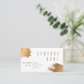 Visitenkarte Elegant Gold Luxury Company (Stehend Vorderseite)