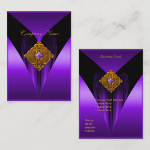 Visitenkarte Elegant Lila Gold Schmuck