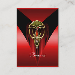 Visitenkarte Elegant Rot Art Deco Gold Schmuck