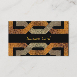 Visitenkarte Elegant Schwarz Bronze Glas