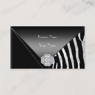 Visitenkarte Elegant Schwarzer Diamant Schmuck
