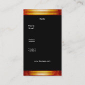 Visitenkarte Elegante Asian Scene Gold Red (Rückseite)