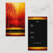 Visitenkarte Elegante Asian Scene Gold Red (Vorne/Hinten)