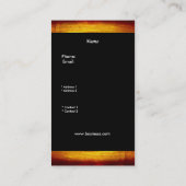 Visitenkarte Elegante Asian Scene Gold Red (Rückseite)