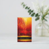 Visitenkarte Elegante Asian Scene Gold Red (Stehend Vorderseite)